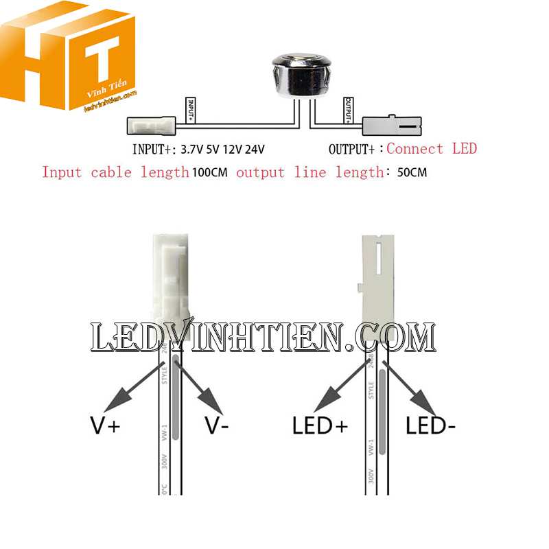 Cách đấu nối công tắc cảm ứng đèn led dây