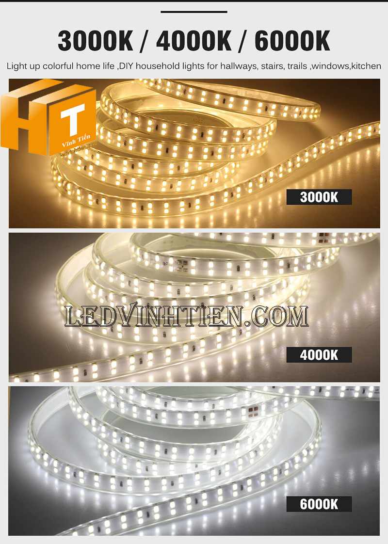 Đèn led dây 5050 màu trung tính