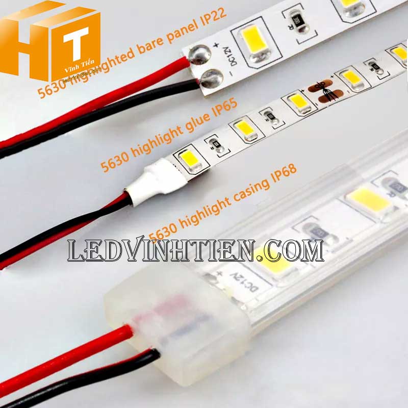 Cách phân biệt Đèn led dây 5730, 5630 DC12v trong nhà ngoài trời