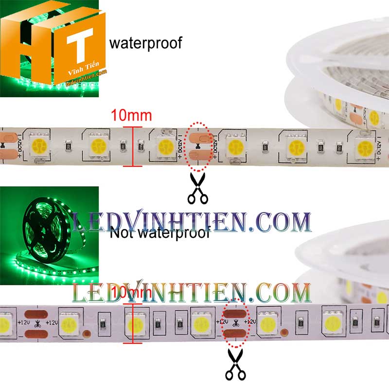 Cách cắt Đèn Led Dây Dán 2835 Bản 5mm