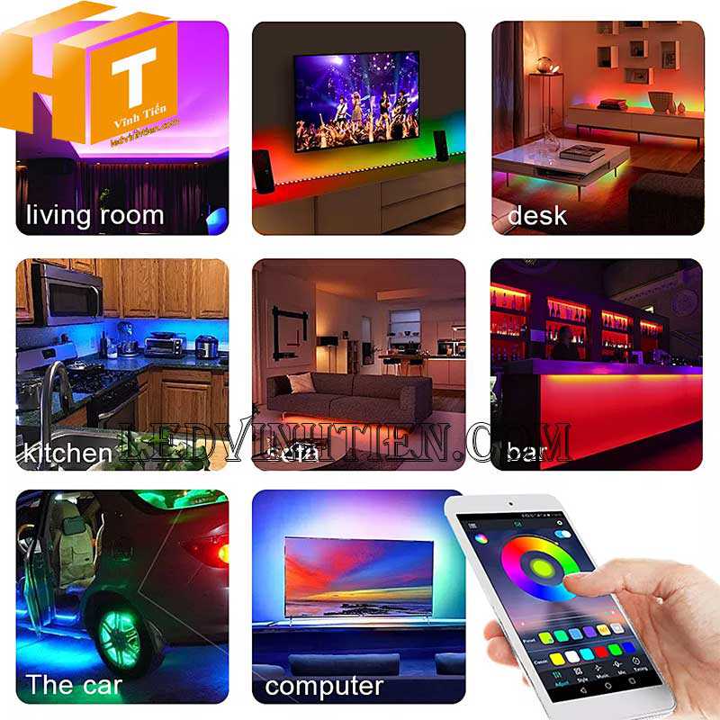 Ứng dụng của Đèn Led Dây Đổi Màu RGB Nháy Theo Nhạc Wifi 