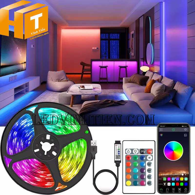 Đèn Led Dây Đổi Màu RGB Nháy Theo Nhạc Wifi  giá rẻ