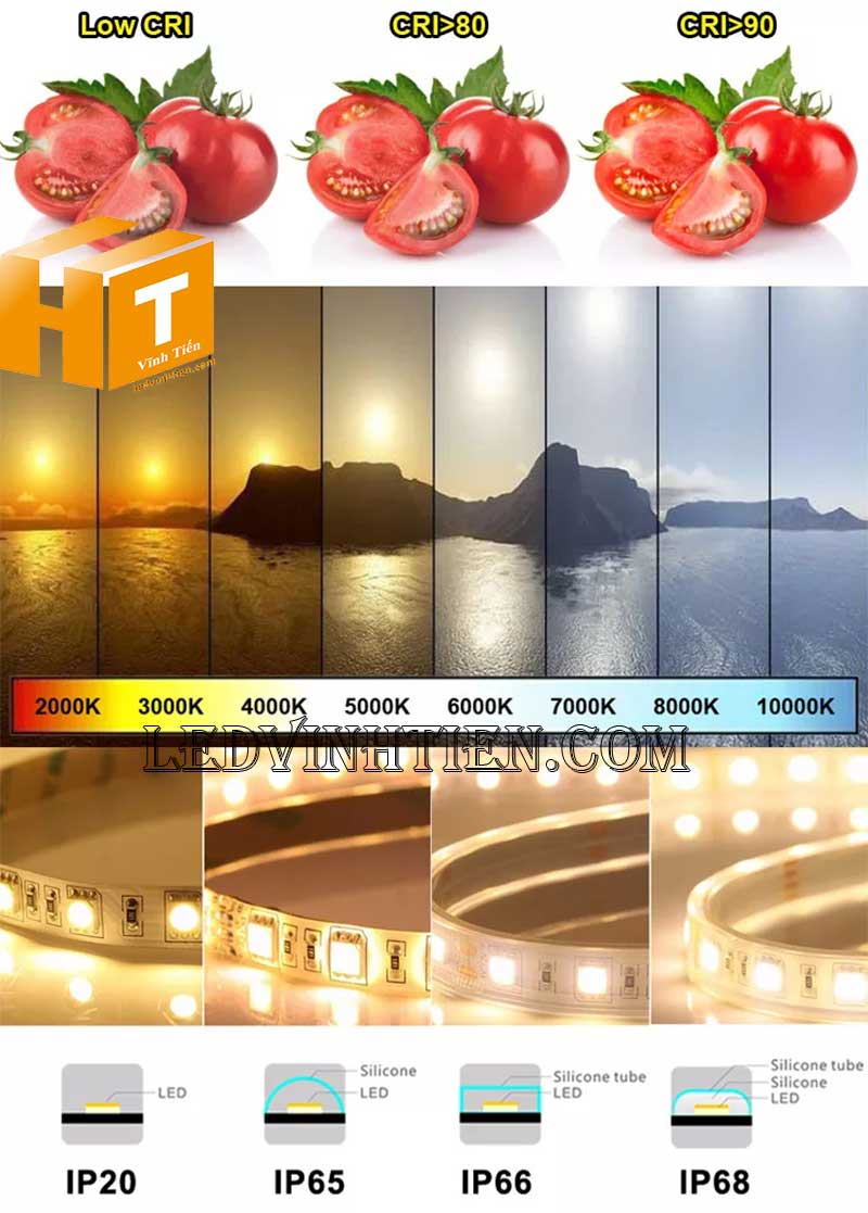 Nhiệt độ màu Cuộn Led Dây Dán 5m 12V 5054 SENYANG