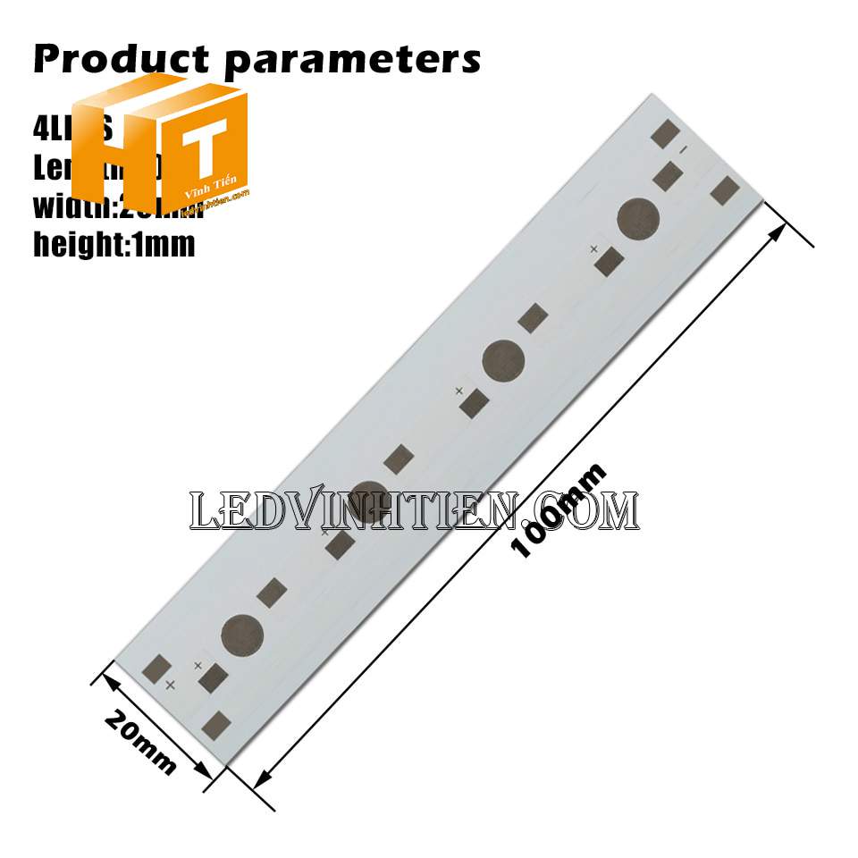 Thanh nhôm cài led luxeon 1w-3w