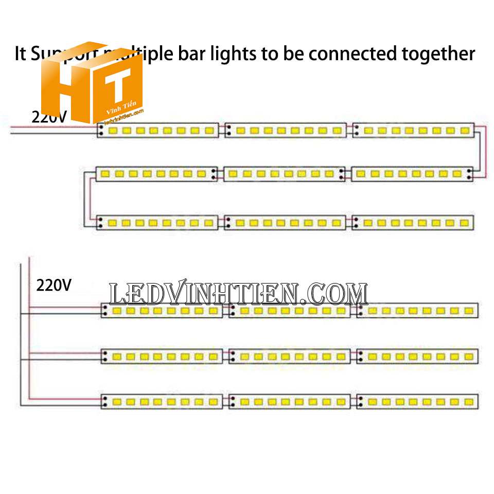 Cách đấu nối mạch led thanh 220V