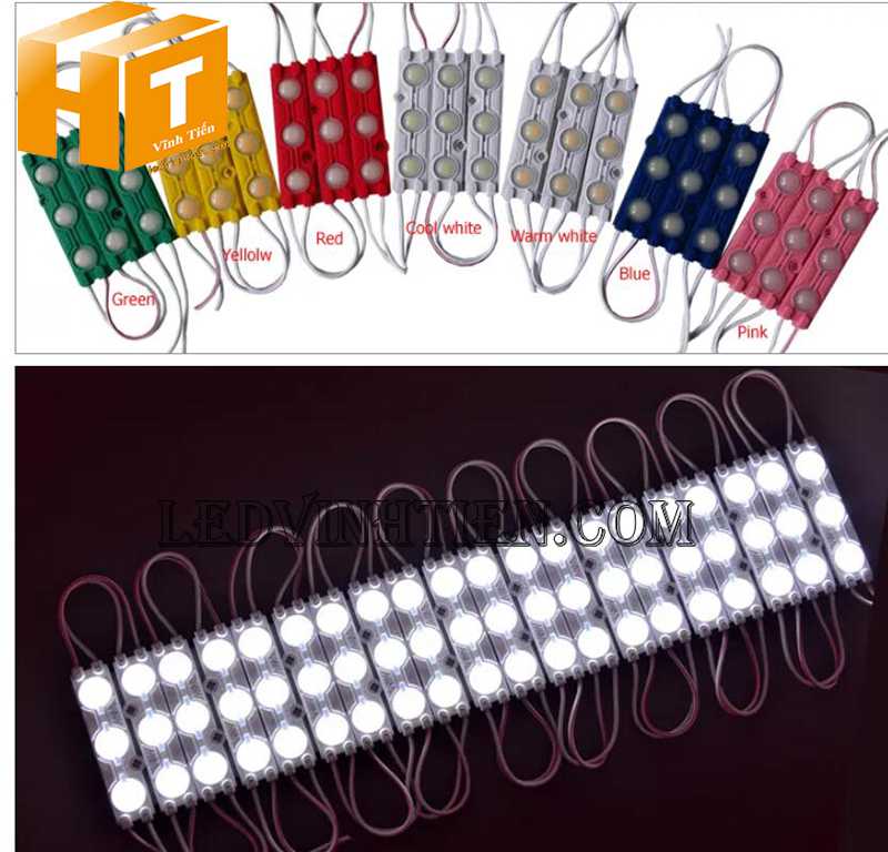 Bán Led Module 3 bóng đúc 6011 ánh sáng trắng thấu kính đục