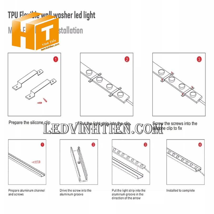 Cách cài đặt Led thanh nhôm 3030 DC12v