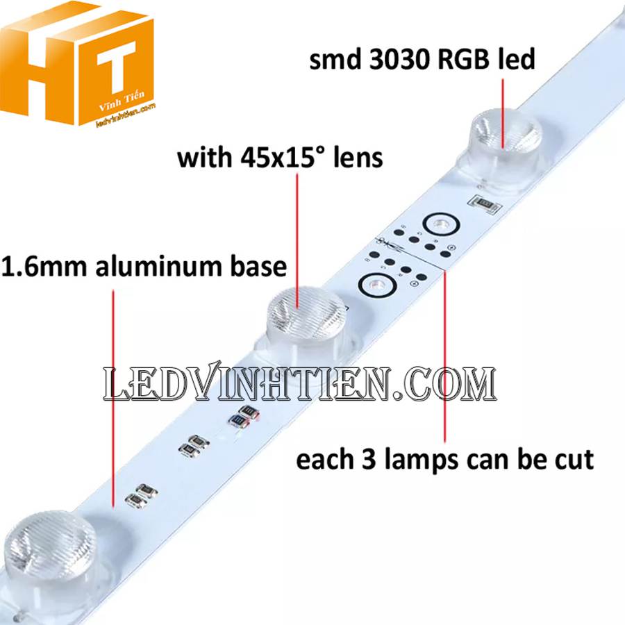 Cấu tạo Led thanh nhôm 3030 DC12v