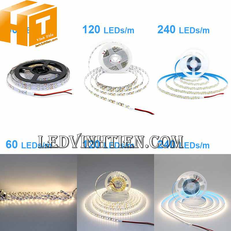 Led dây dán 2835 bản 5mm 120 led ánh sáng trắng