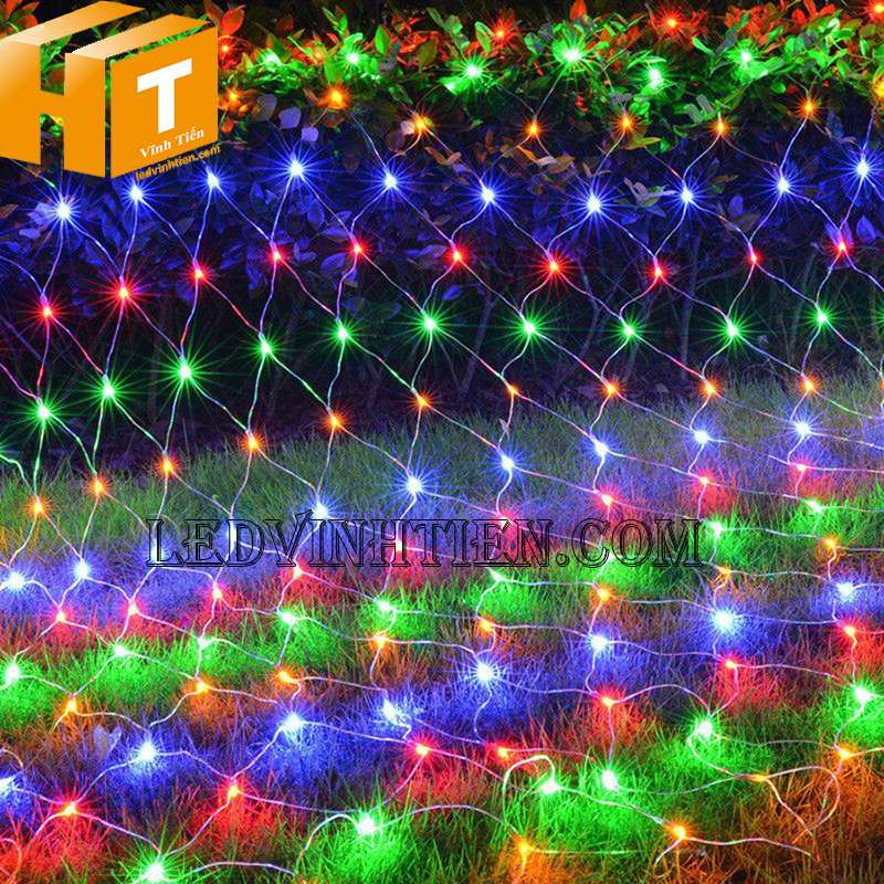 Đèn rèm led thác nước đổ nhiều màu