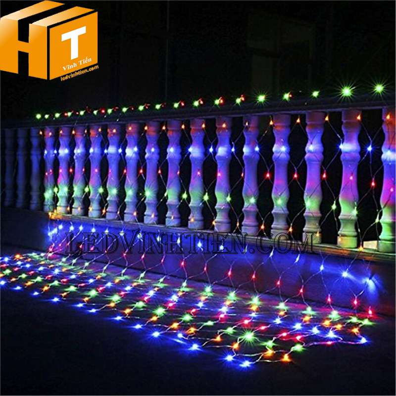 Đèn rèm led thác nước đổ nhiều màu hcm