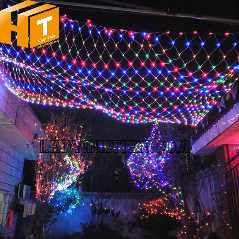 Đèn rèm led thác nước đổ đủ màu loại tốt