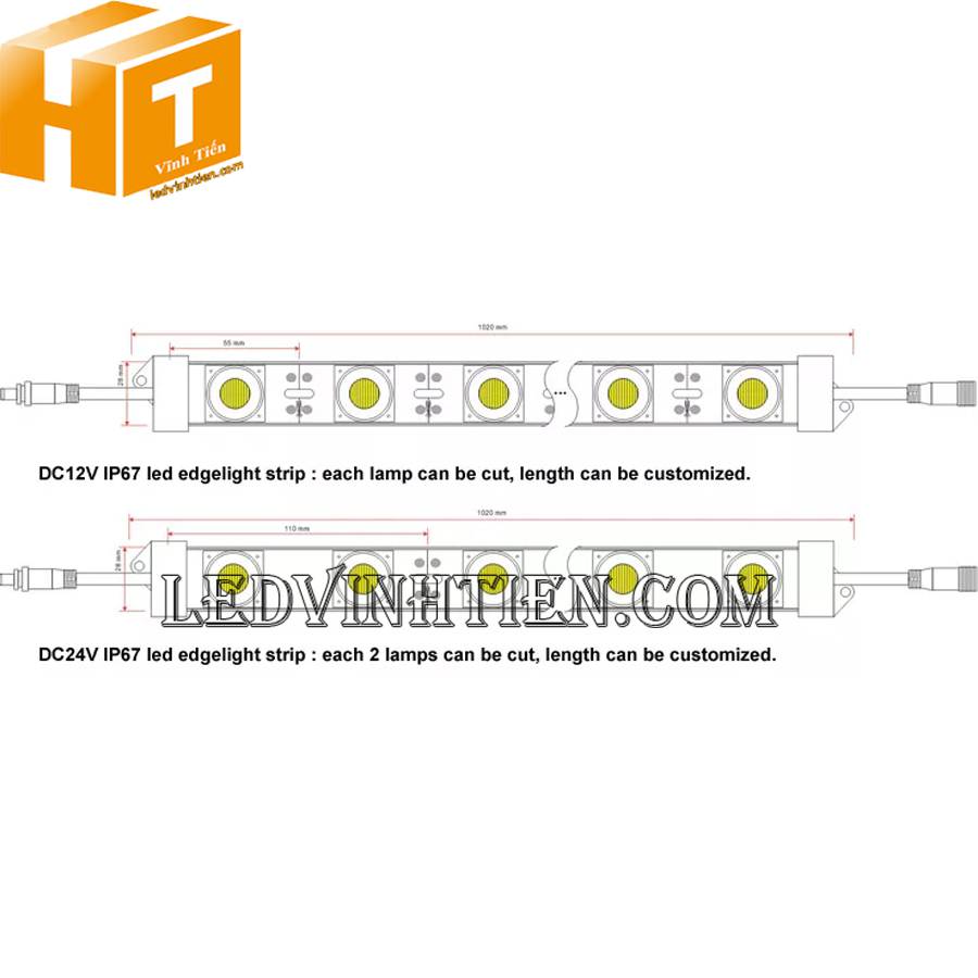 Led thanh nhôm 3030 DC12v màu trắng loại tốt