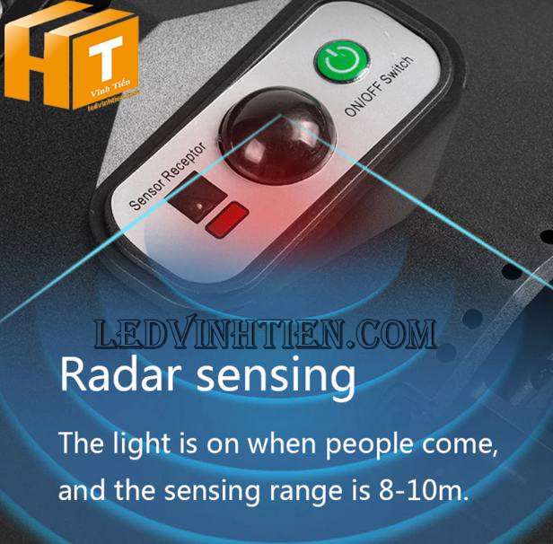 Bộ cảm biến chuyển động Đèn đường năng lượng mặt trời liền thể 300W 