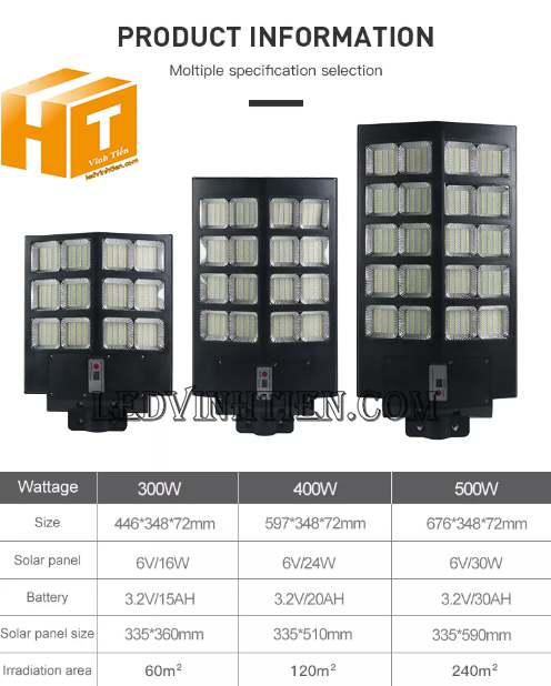 Đèn đường năng lượng mặt trời liền thể 400W giá rẻ