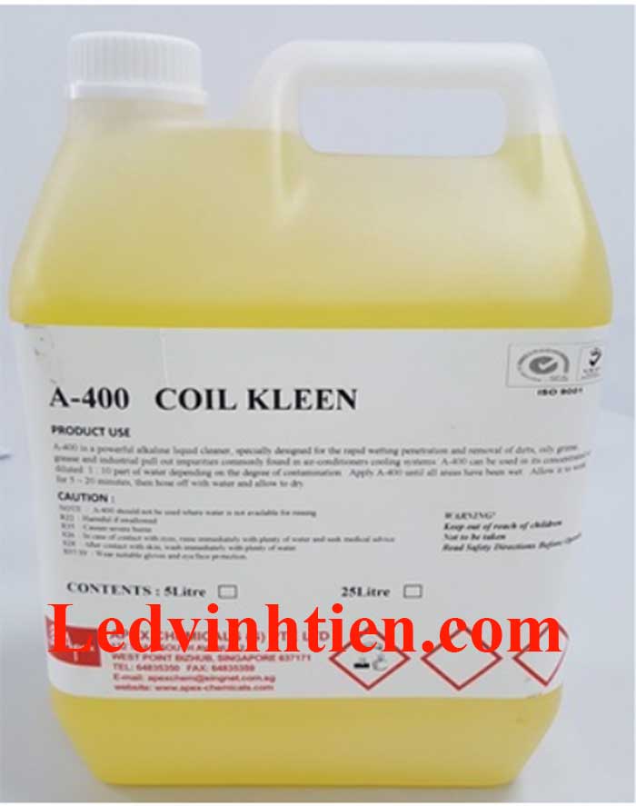 Can nước rửa chất tẩy COIL KLEEN A400 5 lít phú yên