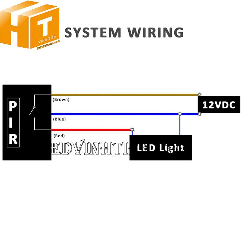 Cảm biến hồng ngoại PIR 12V dùng trong nhà