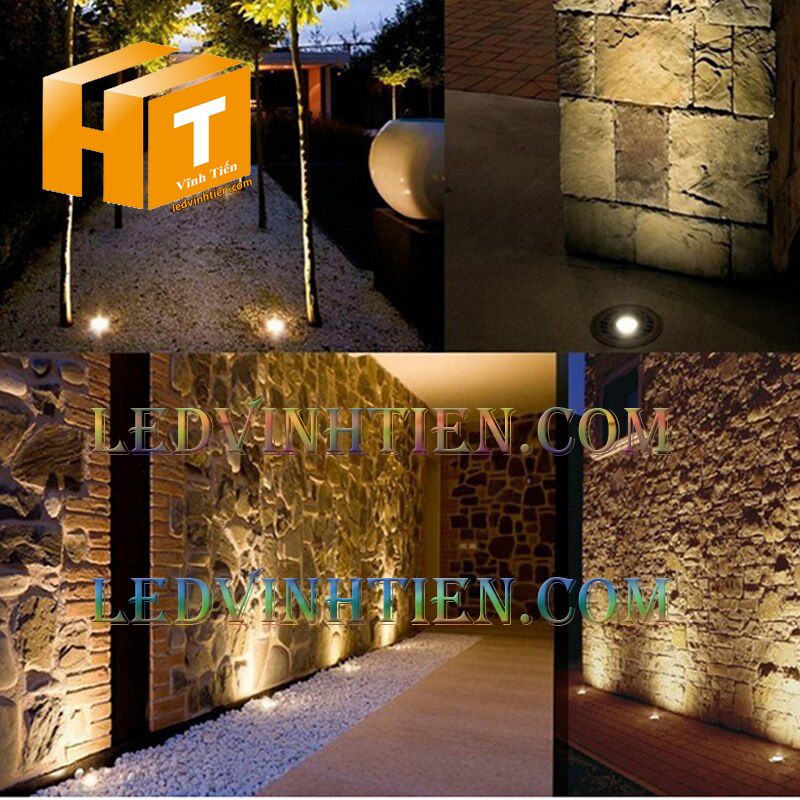 Công ty bán Đèn led âm đất 16w vuông màu vàng tại phú yên