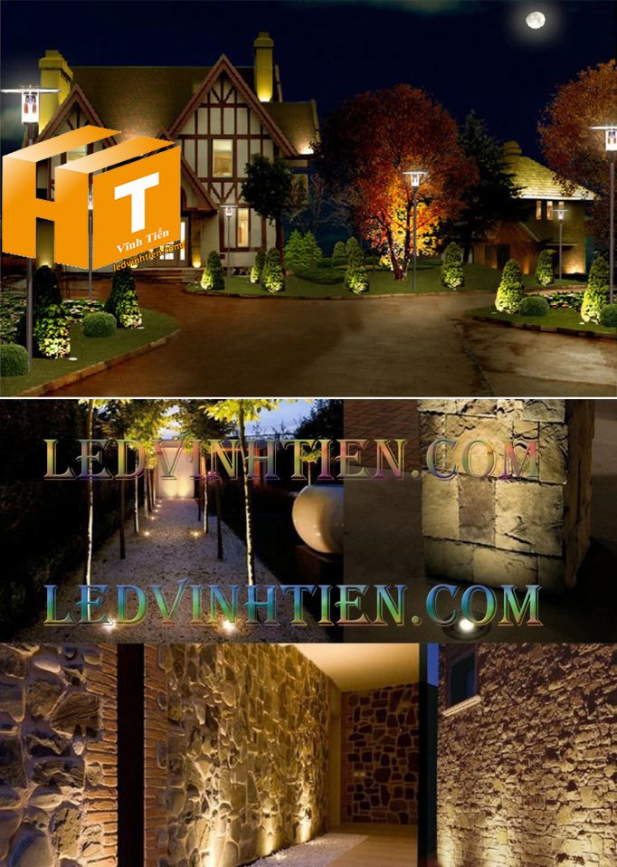 Đèn led âm đất 16w vuông màu vàng loại tốt