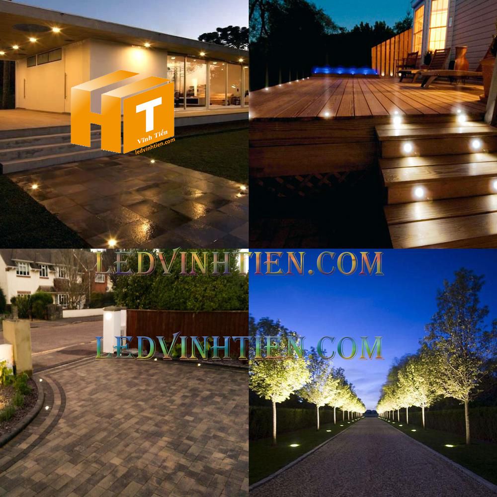 Đèn led âm đất 16w vuông màu vàng siêu sáng