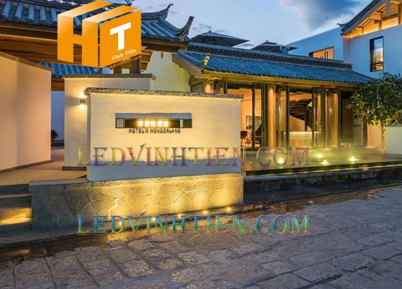 Đèn led âm đất 16w vuông màu vàng chính hãng ledvinhtien.com