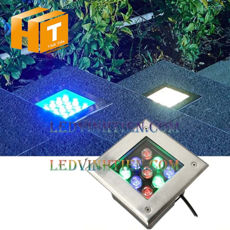 Bán Đèn led âm đất 24w vuônh rgb tại tuy hoà phú yên