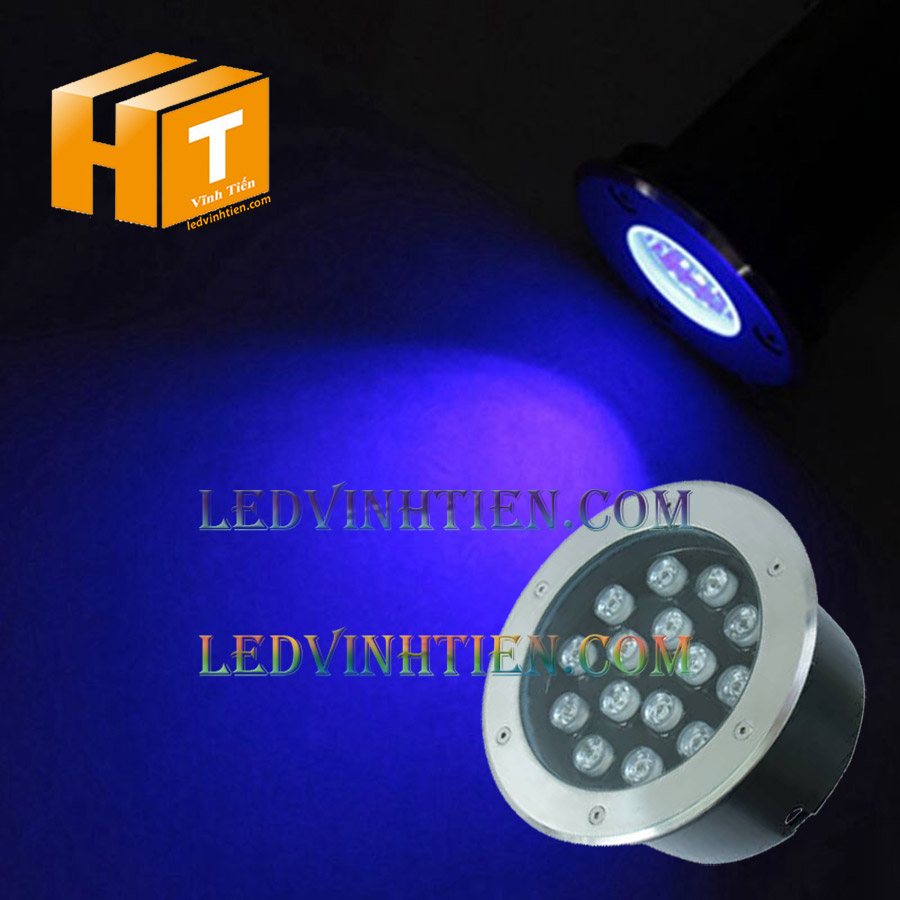 Đèn led âm đất 15w xanh dương