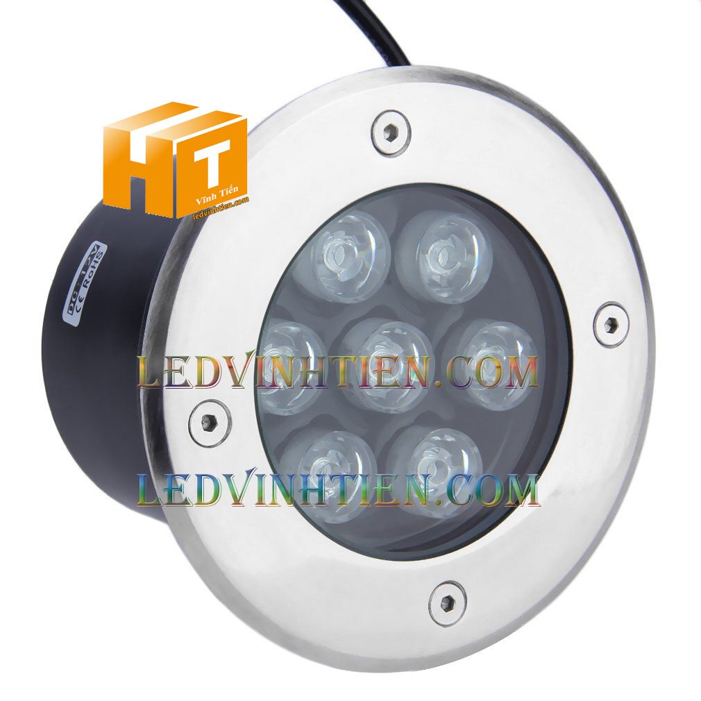 Đèn led âm đất 7w màu đỏ