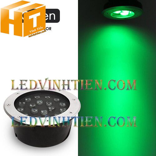 Đèn led âm đất 9w màu xanh lá được bán tại ledvinhtien.com