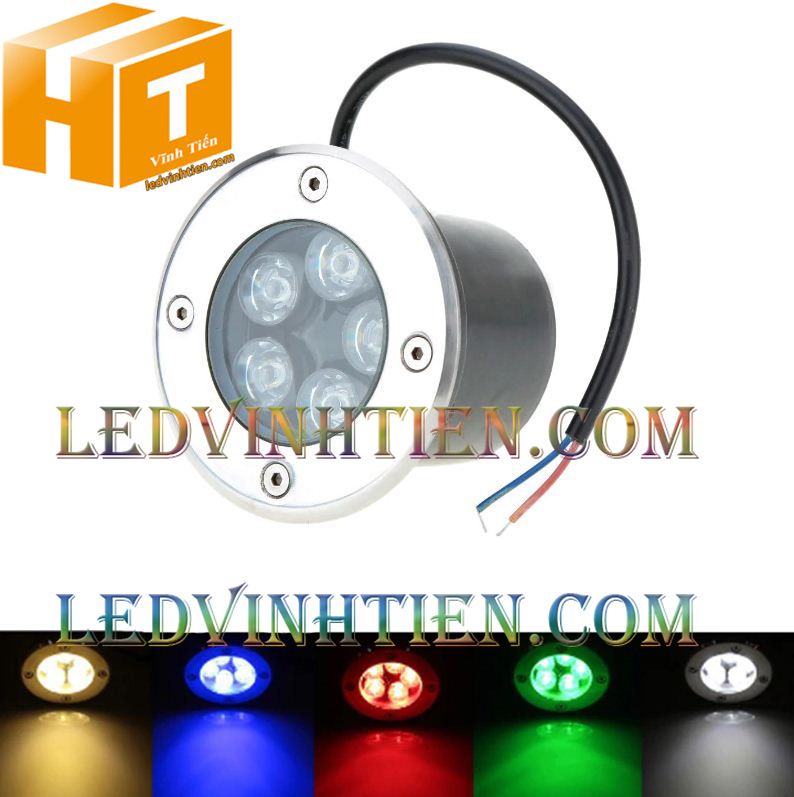 Đèn led âm đất xanh lá 9w bán tại phú yên