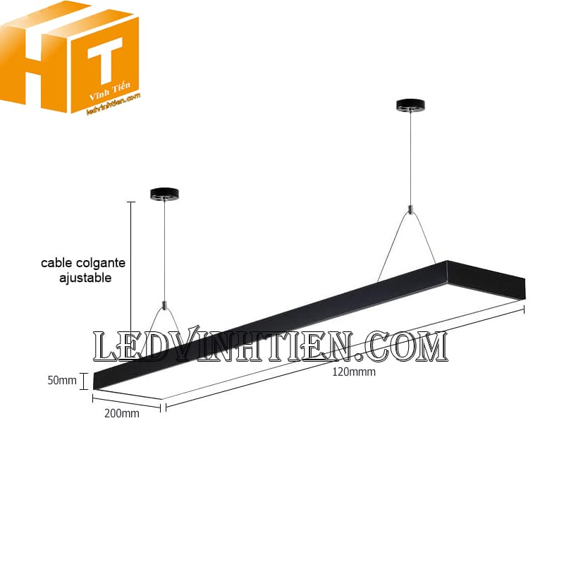 Đèn thả văn phòng công suất 50w, 1.2m