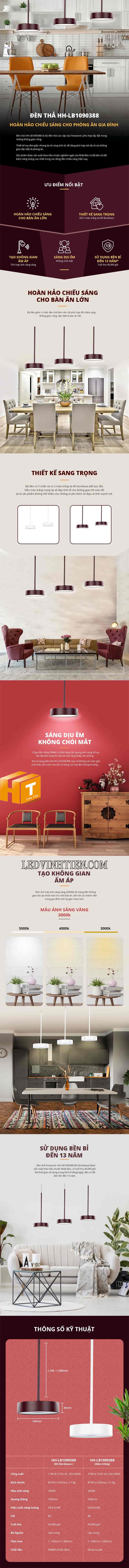 Đèn thả bàn HH-LB1090588 Panasonic