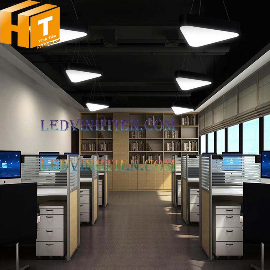 Đèn led thả văn phòng 48w, hình tam giác