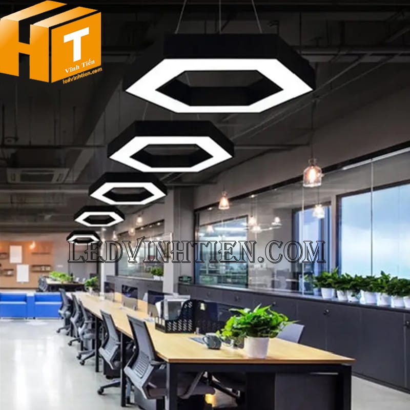 Đèn thả hộp hình lục giác 48w