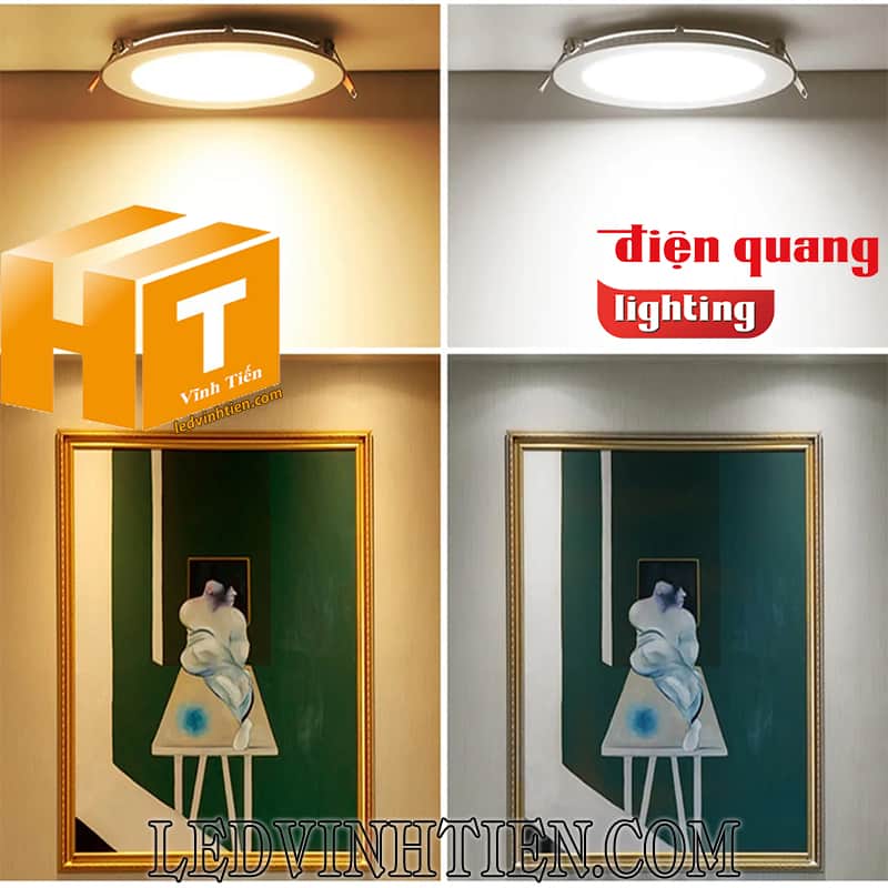 Màu ánh sáng của đèn led panel âm trần tròn Điện Quang