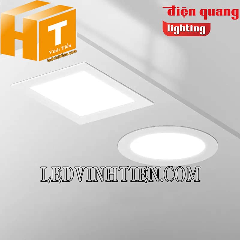 Đèn led âm trần siêu mỏng 6W, 9W, 12W, 15W, 18W, 24W Điện Quang chính hãng, giá rẻ
