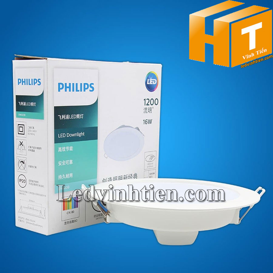 Essential SmartBright LED Downlight, 14 W, 1200 lm, 6500 K, Trắng
