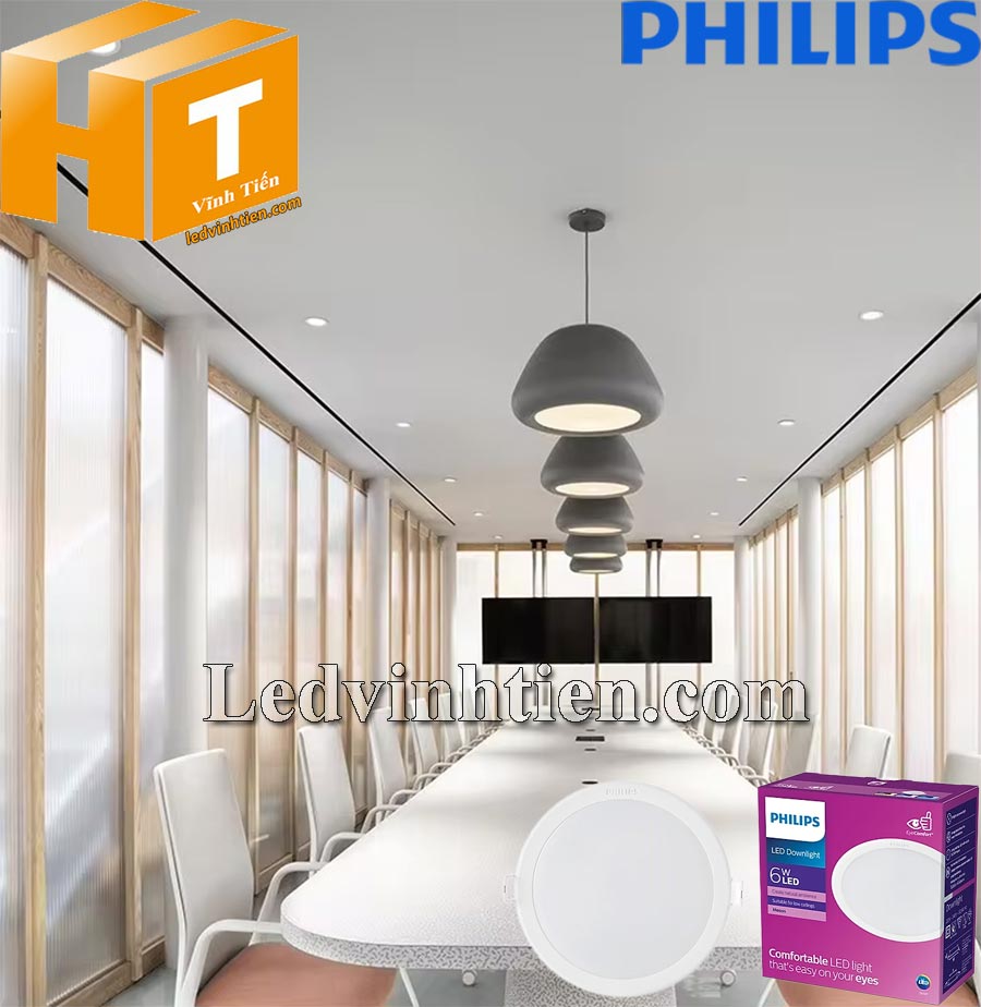 Đèn led âm trần Philips giá rẻ, chính hãng dùng chiếu sáng nhà phố, văn phòng, siêu thị, biệt thự, shop thời trang