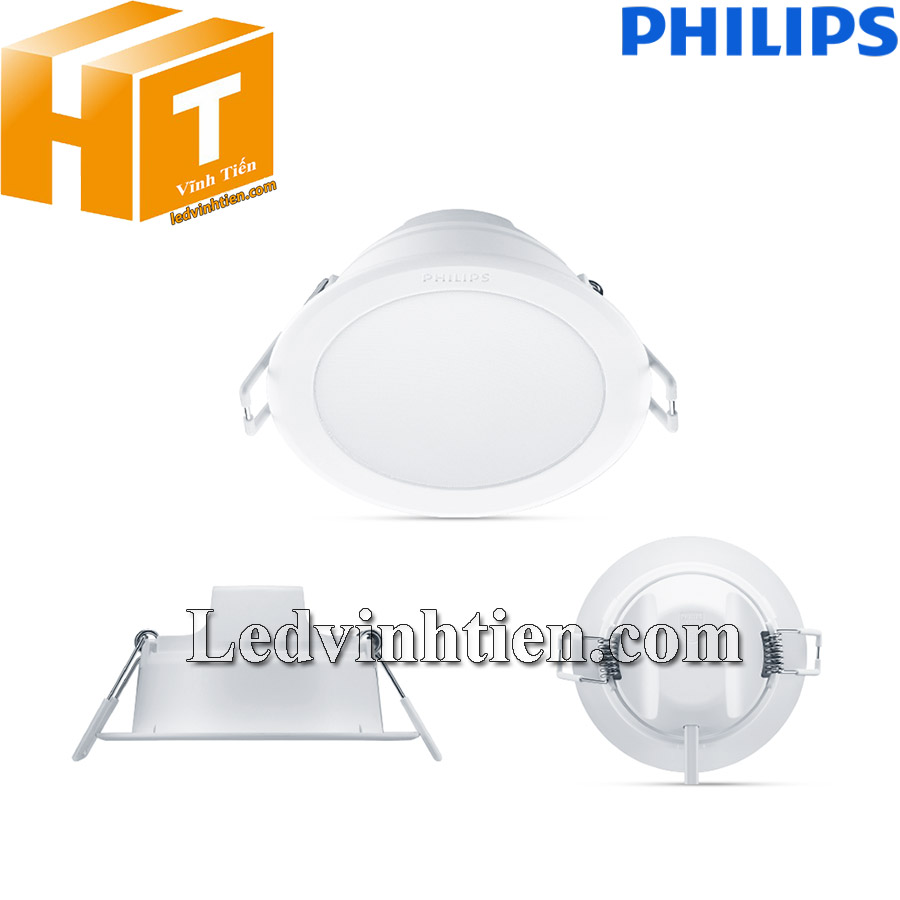  Mặt sau của đèn led âm trần tròn Meson 090 7W recessed IO Philips