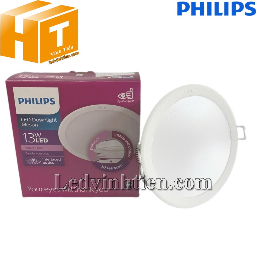 Trọn bộ kèm theo của đèn led âm trần tròn 5W Meson 090 recessed IO Philips