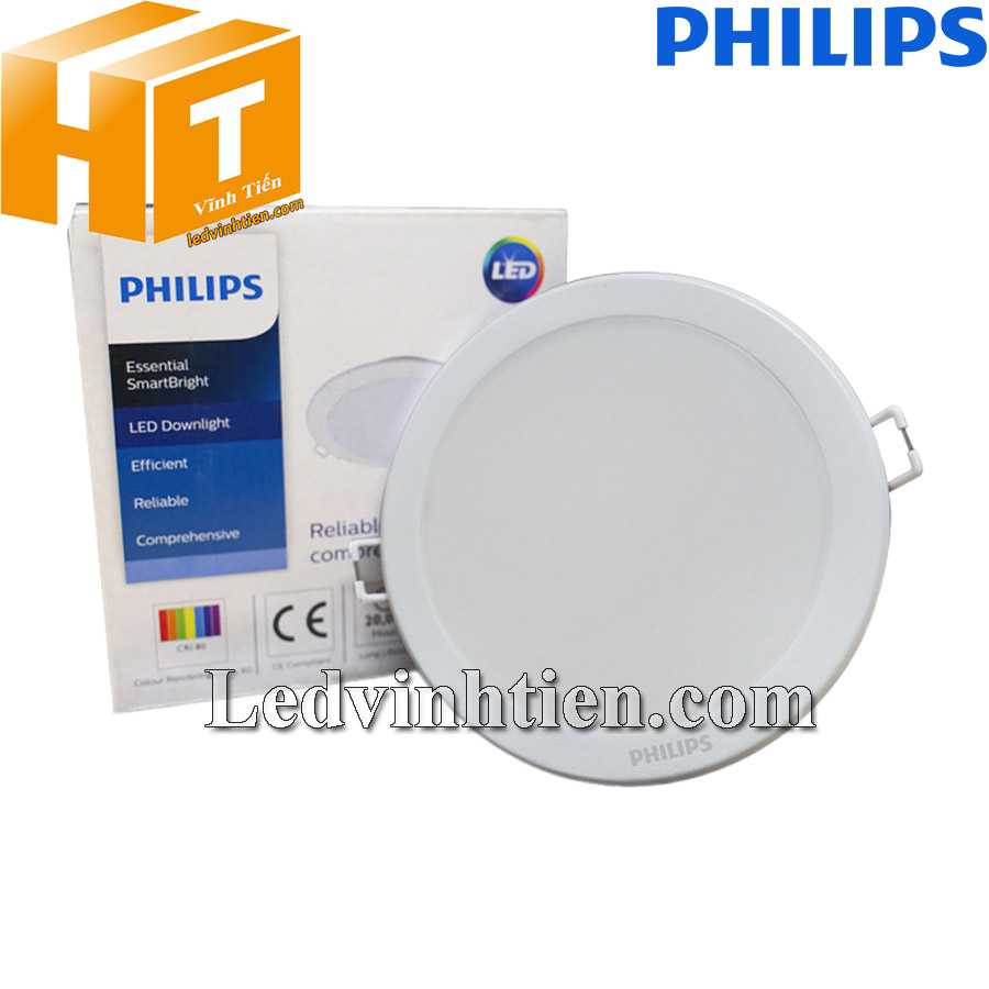 Đèn led âm trần tròn 6W DN027B G3 LED6 D90 RD Philips