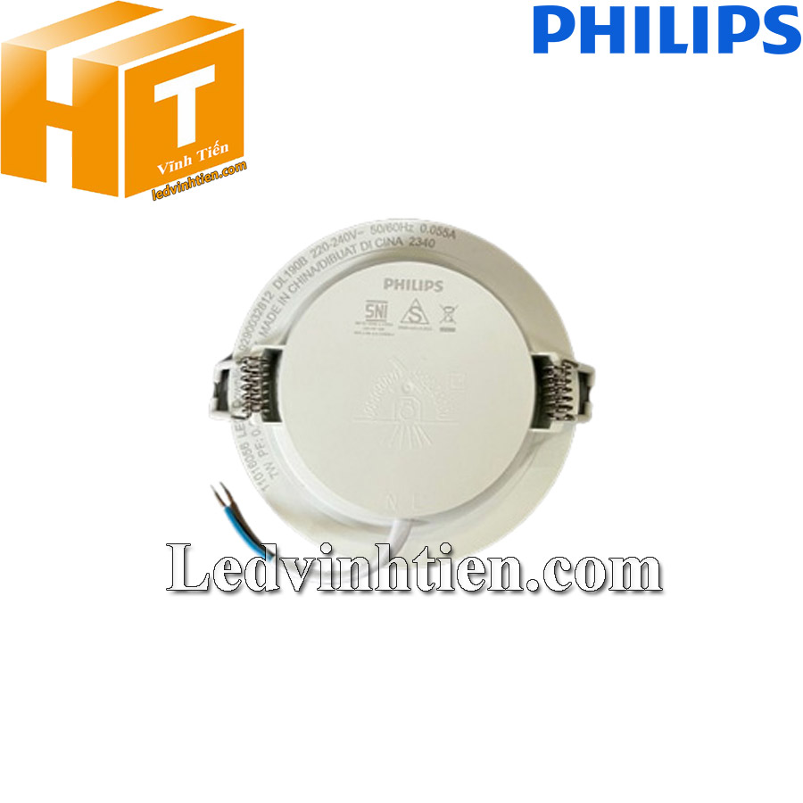 Mặt sau của đèn led âm trần Eridani DL190B philips