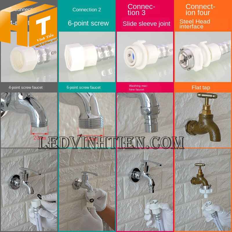Hướng dẫn cách  lắp đặt Dây cấp nước máy giặt loại tốt, giá rẻ tại công ty Vĩnh Tiến