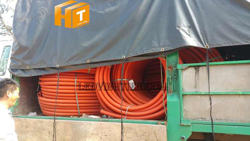 Ống nhựa xoắn màu cam