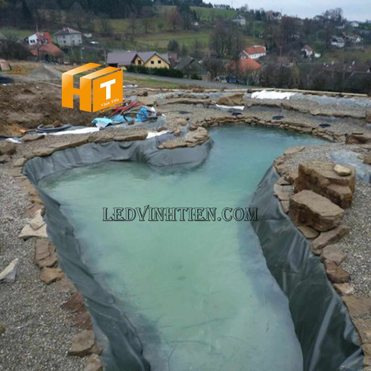 Màng HDPE loại tốt dùng làm hồ cá, cảnh quan