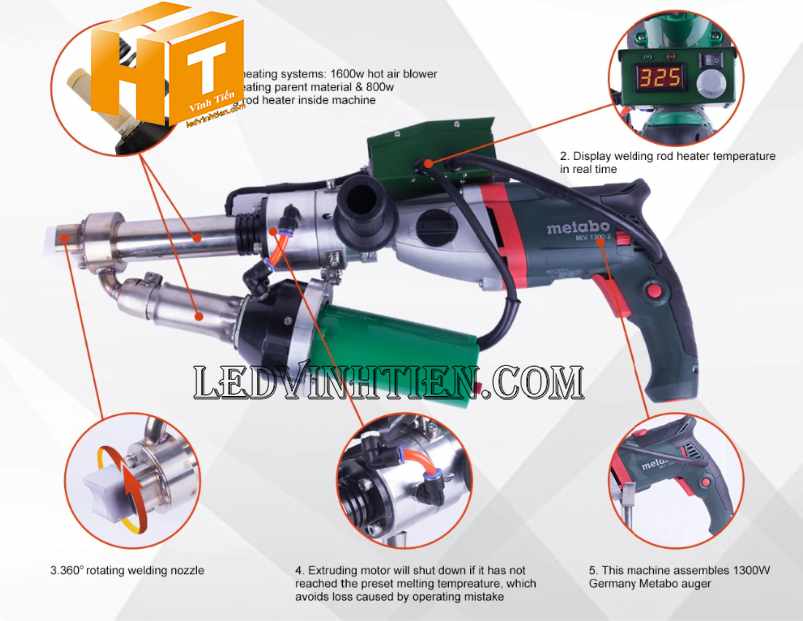 Máy hàn khò hàn màng chống thấm HDPE