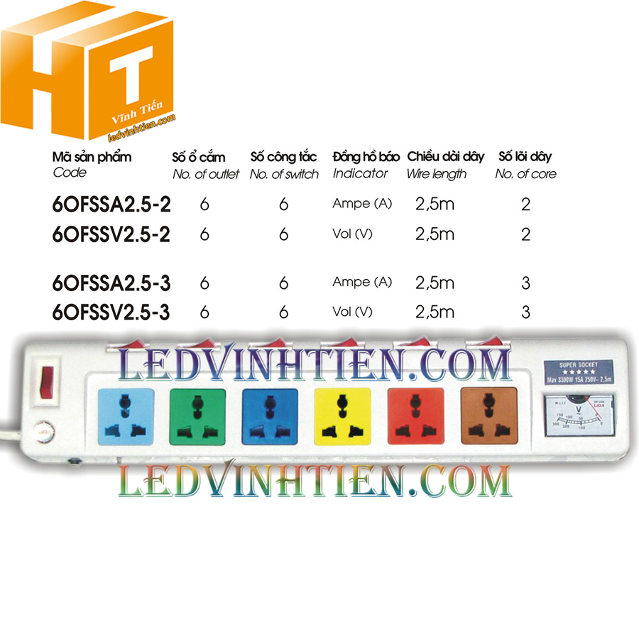 Ổ cắm kéo dài lioa 6ofss tại chợ kim biên
