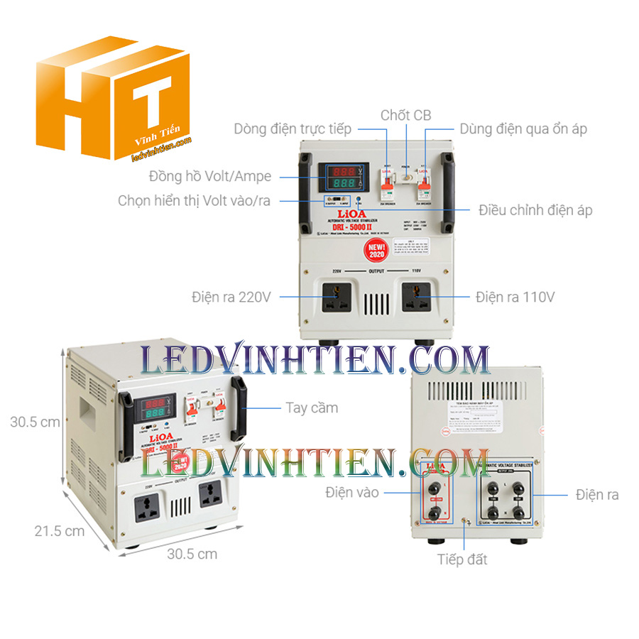 Bán ổn áp lioa 1 pha DRI-5000II tại phú yên