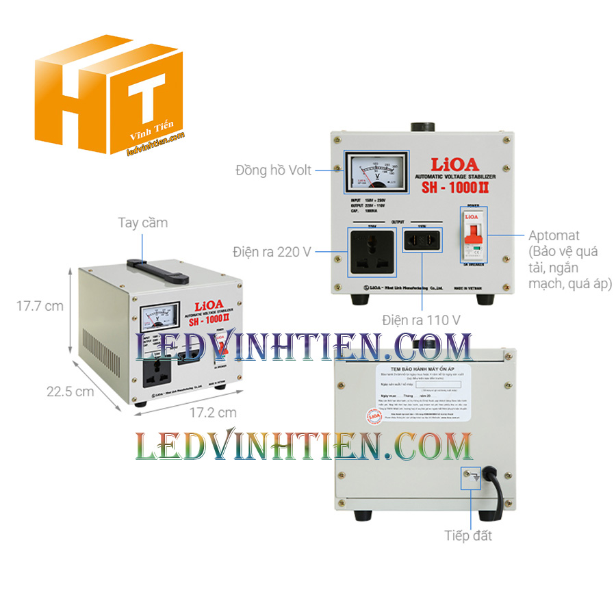 Ổn áp lioa 1 pha SH-1000II tại phú yên