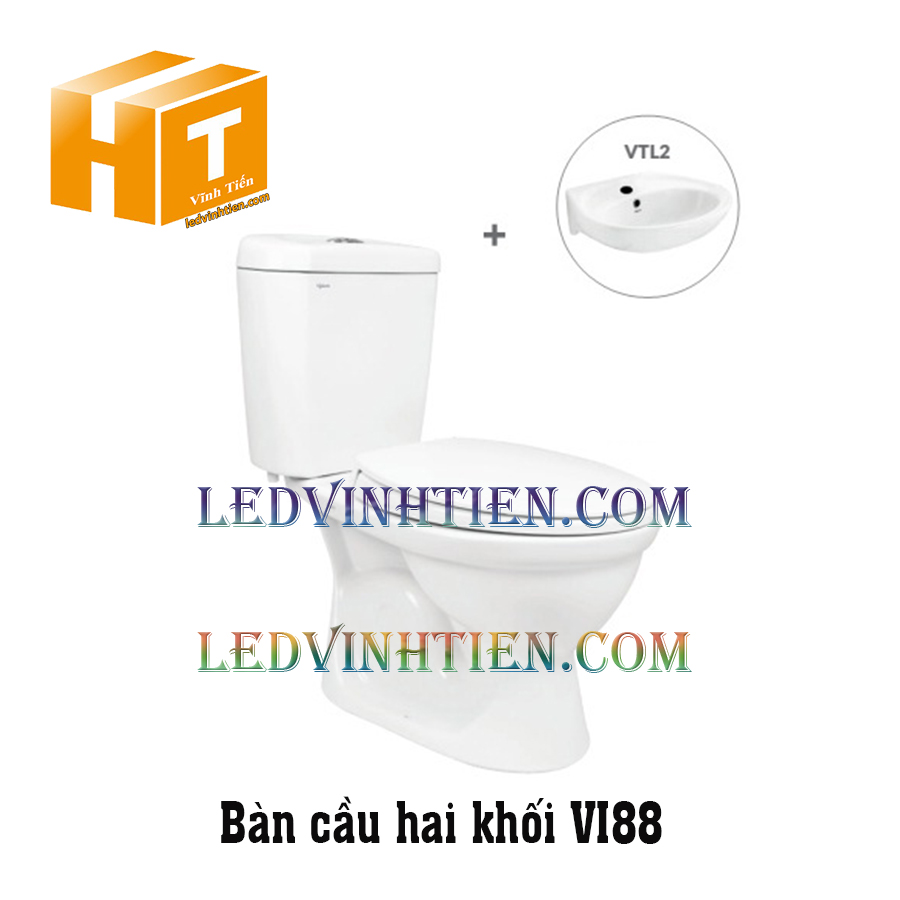Bán bàn cầu 2 khối viglacera vi88 giá sỉ